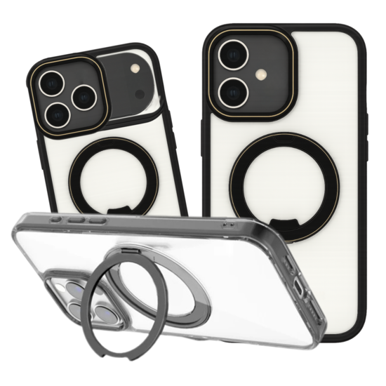 Metal Magnetic kickstand Case For IPhone 17 Pro