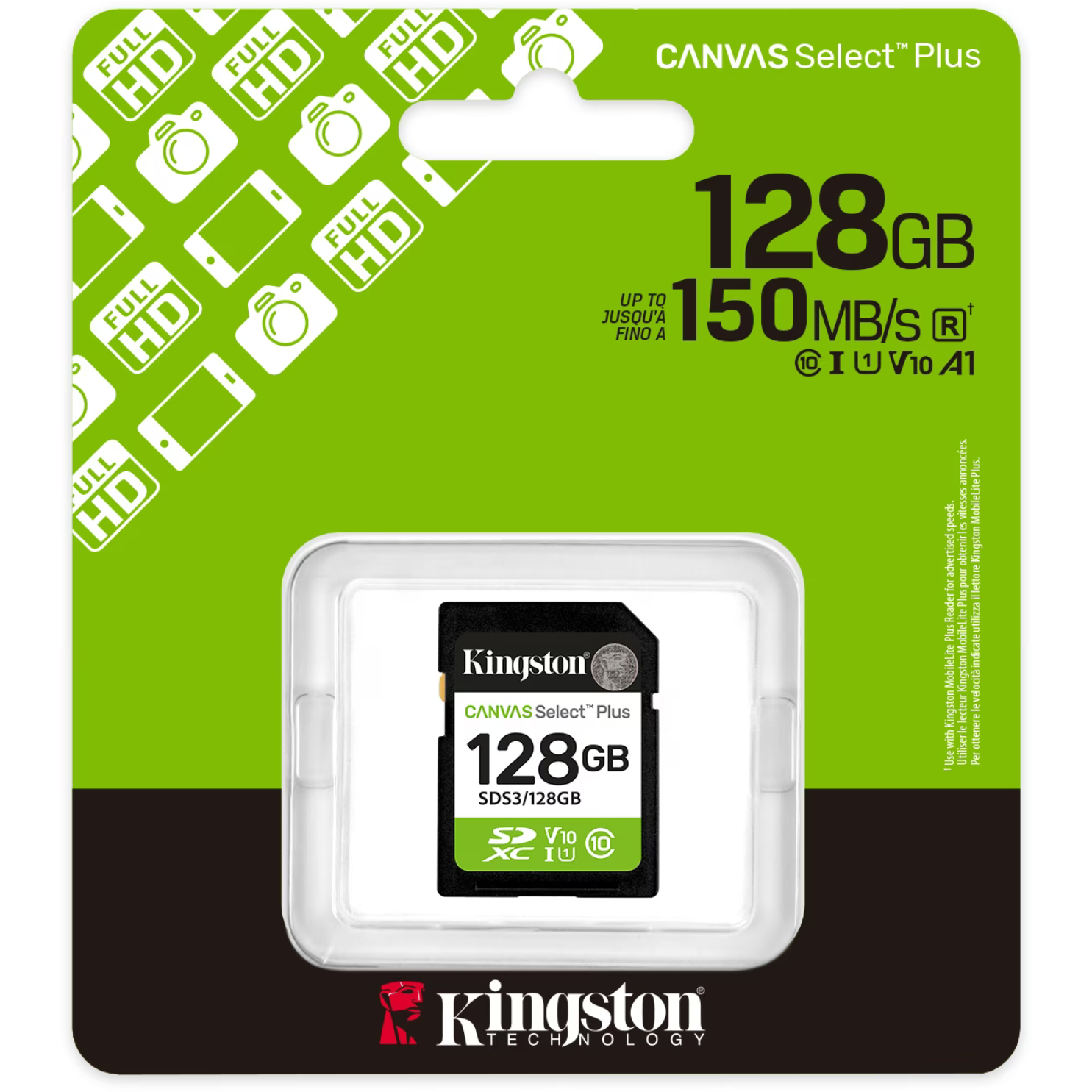 Kingston Canvas Select Plus Gen. 3 SDXC 150MB/s 128GB