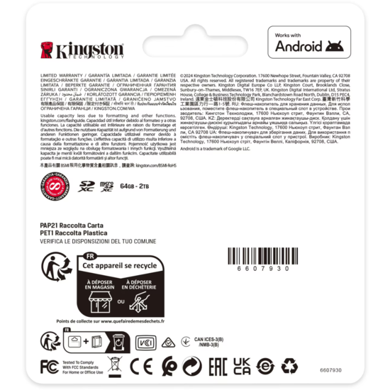 Kingston Canvas Select Plus Gen. 3 SDXC 150MB/s 128GB
