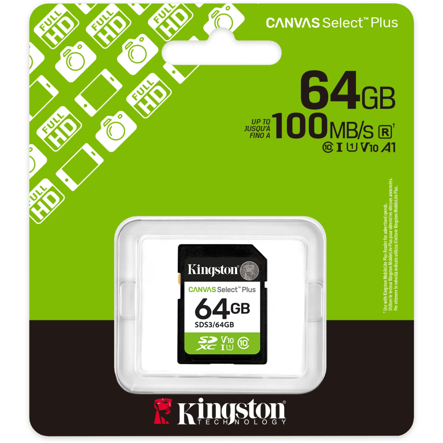 Kingston Canvas Select Plus Gen. 3 SDXC 100MB/s 64GB