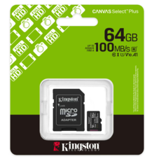 Canvas Select Plus Gen. 3 microSDXC 64GB, met SD-adapter