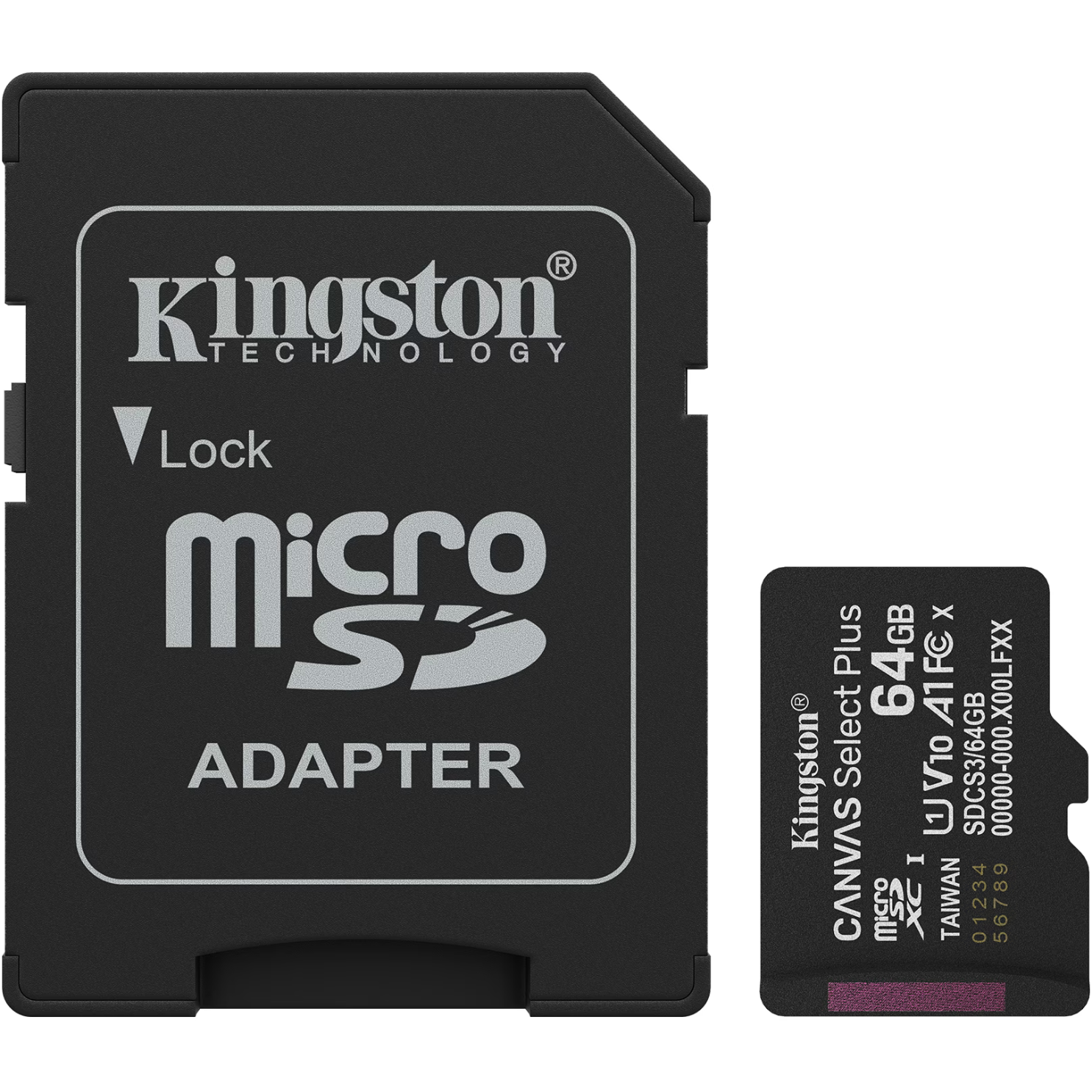 Kingston Canvas Select Plus Gen. 3 microSDXC 64GB, met SD-adapter SDCS3, foto 3 van 6