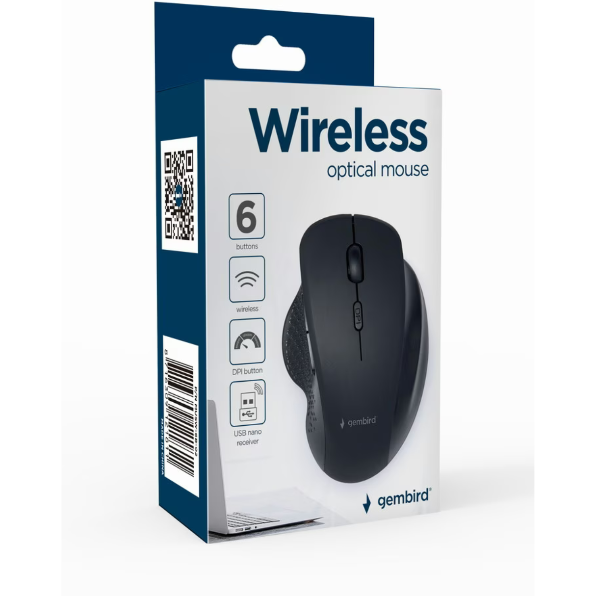 Gembird Wireles Mouse 1600 DPI MUSW-6B-02, foto 4 van 4