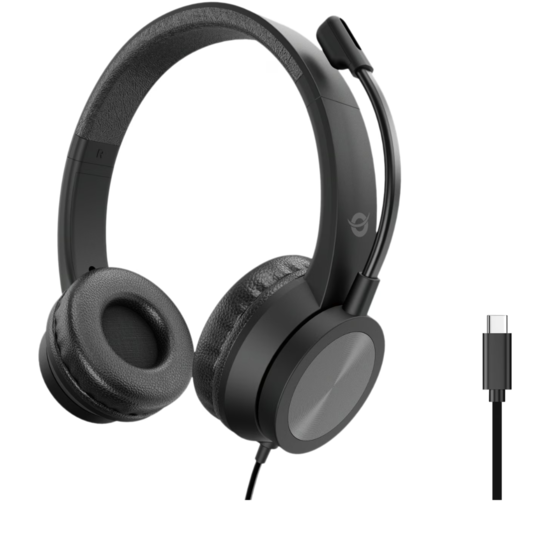 CONCEPTRONIC Headset USB-C Mikro,int.Bed.Stereo 2.0m sw Polona