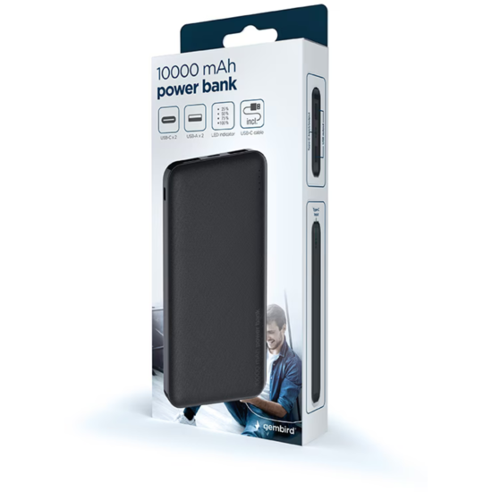 POWERBANK  Gembird 10000 mAh Powerbank PB10-02  2 x USB C / USB A