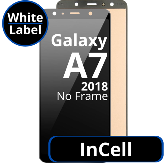 LCD InCell For Galaxy A7 2018 No Frame Not Original White Box
