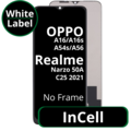 LCD InCell For Oppo A56 / A54s / A16s / A16 Realme Narzo 50A / C25 2021 White Box