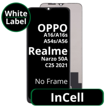 LCD InCell For Oppo A56 / A54s / A16s / A16 Realme Narzo 50A / C25 2021 White Box