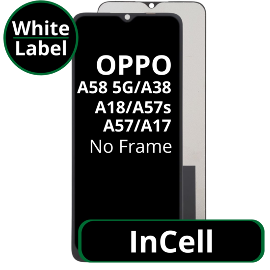 LCD InCell For Oppo A58 5G / A38 / A18 / A57s 4G / A57 / A17 White Box