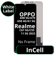 LCD InCell For OPPO A98 / A79 / A58 4G / A1 5G Realme C67 5G / C55 / 11 5G 2023 White Box