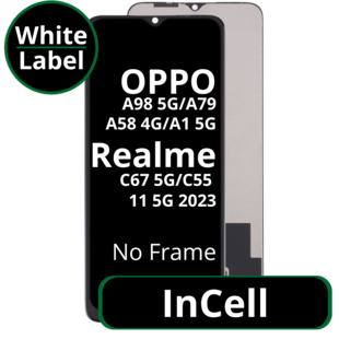 LCD InCell For OPPO A98 / A79 / A58 4G / A1 5G Realme C67 5G / C55 / 11 5G 2023 White Box