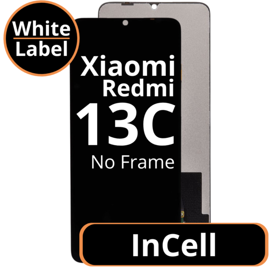 LCD InCell No Frame For Redmi 13C 4G / 5G White Box