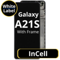 LCD InCell For Galaxy A21S A217  With Frame Not Original White Box