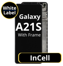 LCD InCell For Galaxy A21S With Frame Not Original White Box