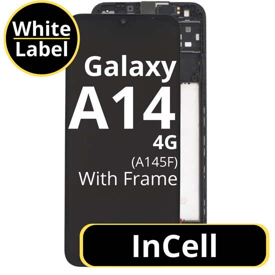 LCD InCell For Galaxy A14 4G A145F Black With Frame Not Original White Box Non EU