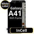LCD InCell For Galaxy A41 Black With Frame Not Original White Box