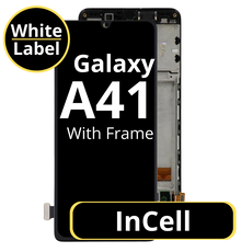 LCD InCell For Galaxy A41 Black With Frame Not Original White Box