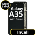 LCD InCell For Galaxy A35 Black With Frame Not Original White Box
