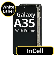 LCD InCell For Galaxy A35 Black With Frame Not Original White Box