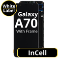 LCD InCell For Galaxy A70 Black With Frame Not Original White Box