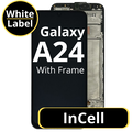 LCD InCell For Galaxy A24 Black With Frame Not Original White Box