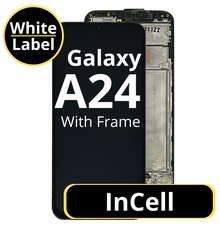LCD InCell For Galaxy A24 Black With Frame Not Original White Box