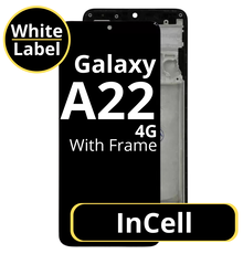 LCD InCell For Galaxy A22 4G Black With Frame Not Original White Box