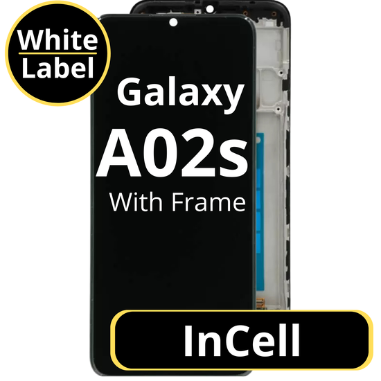 LCD InCell For Galaxy A02S Black With Frame Not Original White Box