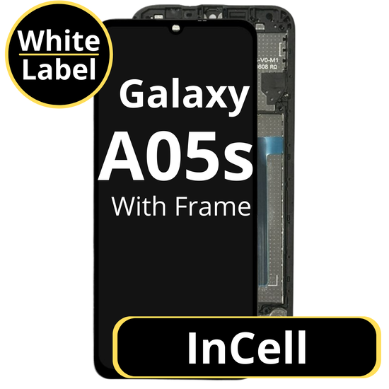 LCD InCell For Galaxy A05s Black With Frame Not Original White Box