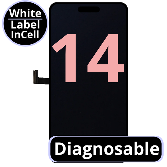 LCD Diagnosable Excellent InCell For IPhone 14 White Box
