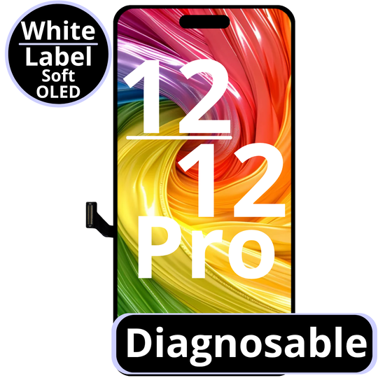 LCD Diagnosable Soft Oled Excellent For IPhone 12 / 12 Pro White Box