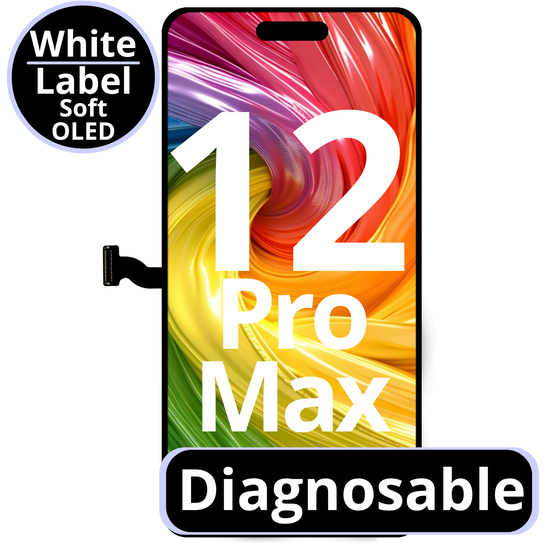 LCD Diagnosable Soft Oled Excellent For IPhone 12 Pro Max White Box