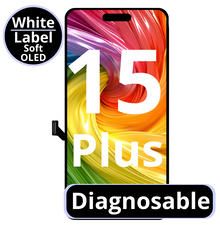 LCD Diagnosable Soft Oled Excellent For IPhone 15 Plus White Box