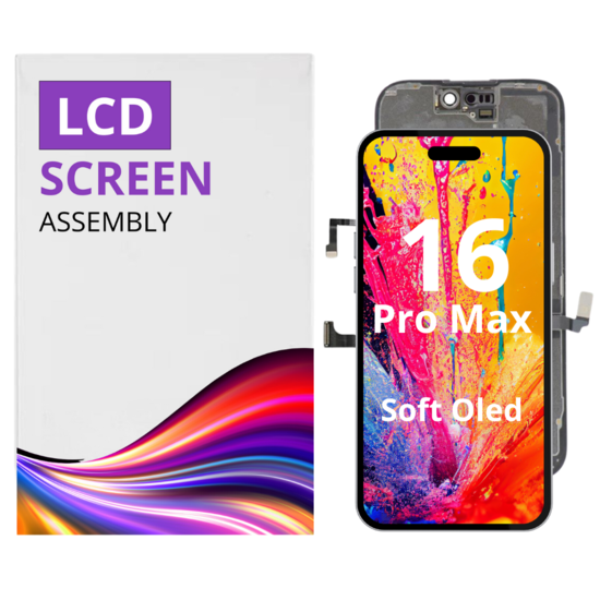 LCD Soft Oled For IPhone 16 Pro Max  120Hz White Box