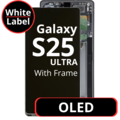 LCD OLED For Galaxy S25 Ultra White Silver With Frame Not Original White Box