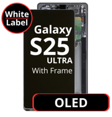 LCD OLED For Galaxy S25 Ultra White Silver With Frame Not Original White Box