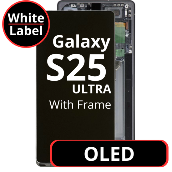 LCD OLED For Galaxy S25 Ultra White Silver With Frame Not Original White Box