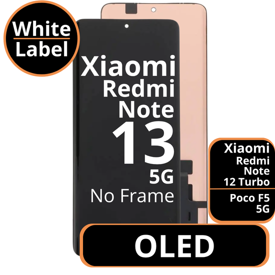 LCD OLED No Frame For Xiaomi Note 13 5G / Note 12 Turbo / Poco F5 5G White Box