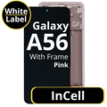 LCD InCell For Galaxy A56 Pink With Frame Not Original White Box