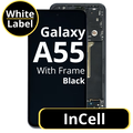 LCD InCell For Galaxy A55 Black With Frame Not Original White Box