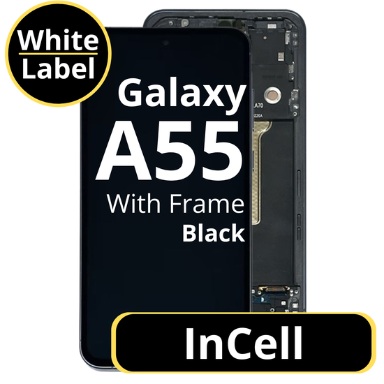 LCD InCell For Galaxy A55 Black With Frame Not Original White Box