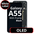 LCD OLED For Galaxy A55 Black With Frame Not Original White Box