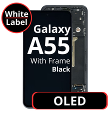 LCD OLED For Galaxy A55 Black With Frame Not Original White Box