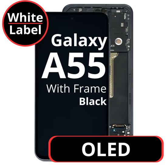 LCD OLED For Galaxy A55 Black With Frame Not Original White Box