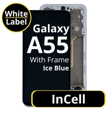 LCD InCell For Galaxy A55 Ice Blue With Frame Not Original White Box