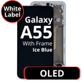 LCD OLED For Galaxy A55 Ice Blue With Frame Not Original White Box