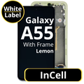 LCD InCell For Galaxy A55 Lemon With Frame Not Original White Box