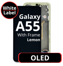 LCD OLED For Galaxy A55 Lemon With Frame Not Original White Box