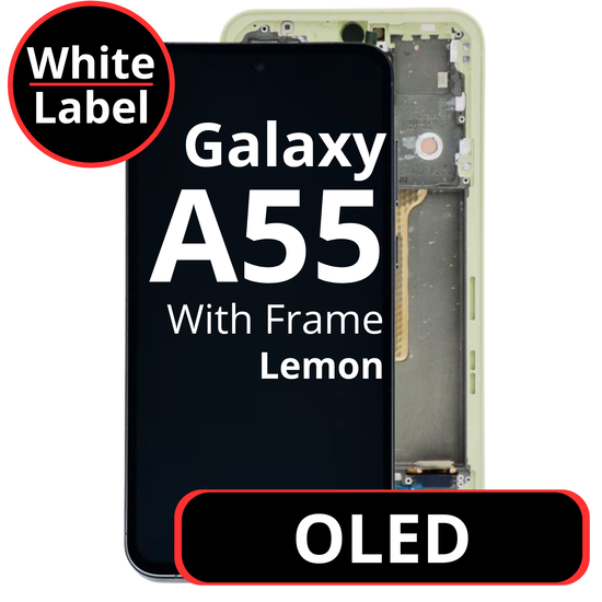 LCD OLED For Galaxy A55 Lemon With Frame Not Original White Box