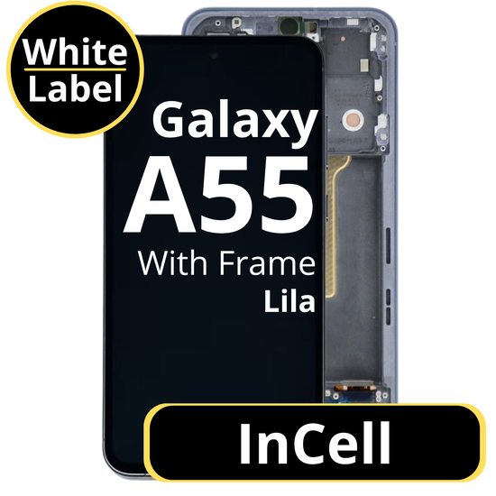 LCD InCell For Galaxy A55 Purple With Frame Not Original White Box